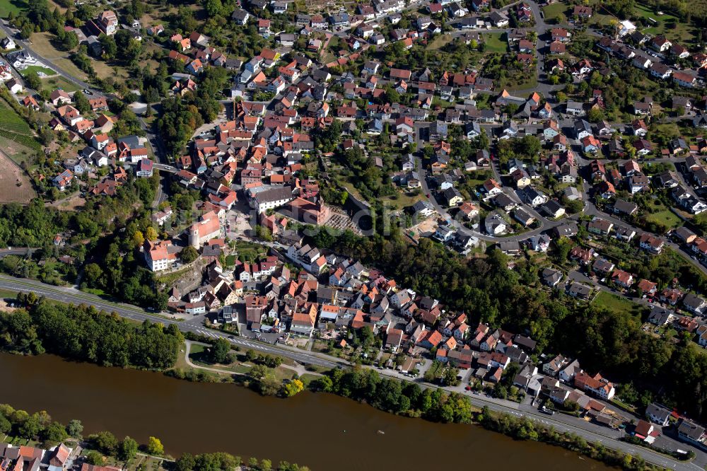 Homburg a.Main von oben - Ortsansicht in Homburg a.Main im Bundesland Bayern, Deutschland