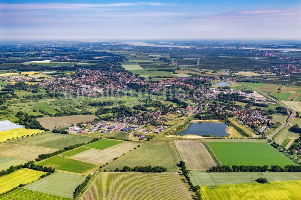 Horneburg aus der Vogelperspektive: Ortsansicht in Horneburg im Bundesland Niedersachsen, Deutschland