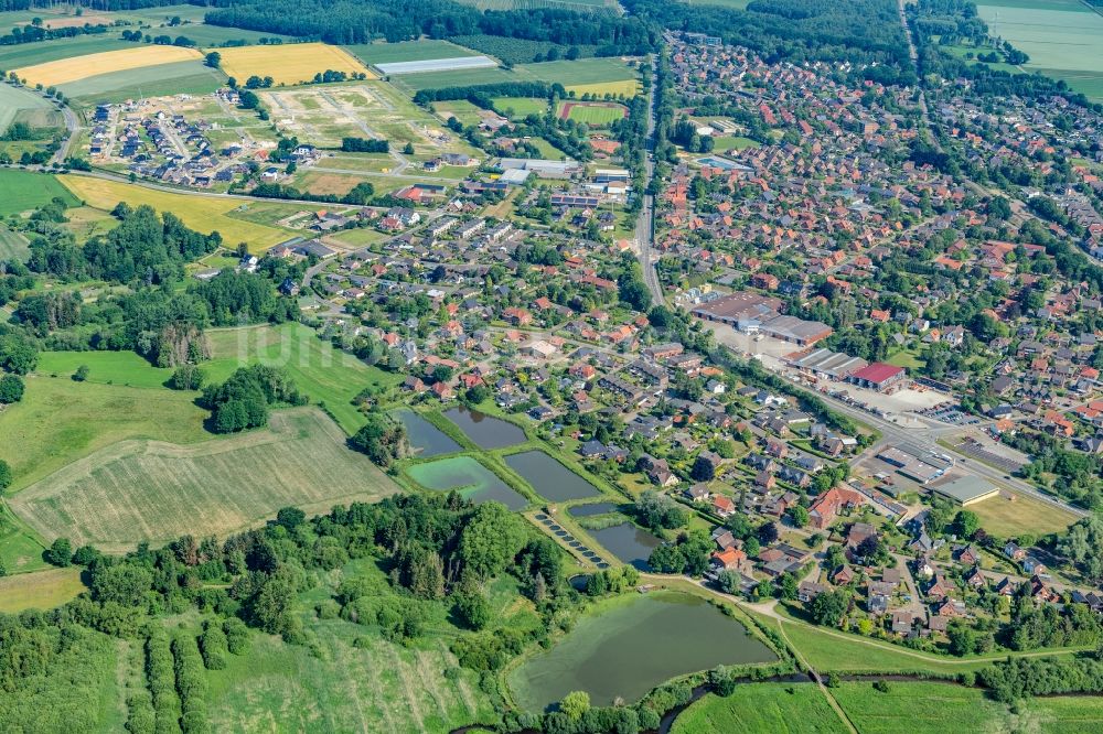 Horneburg von oben - Ortsansicht in Horneburg im Bundesland Niedersachsen, Deutschland