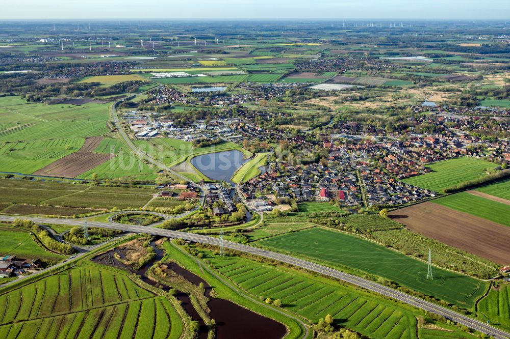 Horneburg von oben - Ortsansicht in Horneburg im Bundesland Niedersachsen, Deutschland