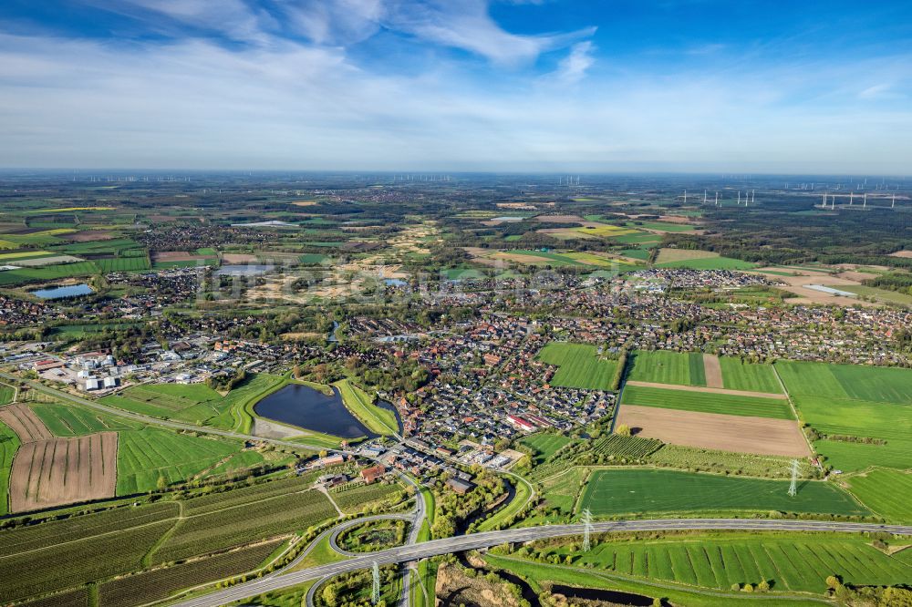 Horneburg aus der Vogelperspektive: Ortsansicht in Horneburg im Bundesland Niedersachsen, Deutschland