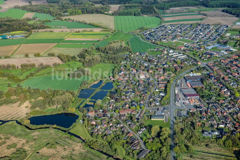 Horneburg aus der Vogelperspektive: Ortsansicht in Horneburg im Bundesland Niedersachsen, Deutschland