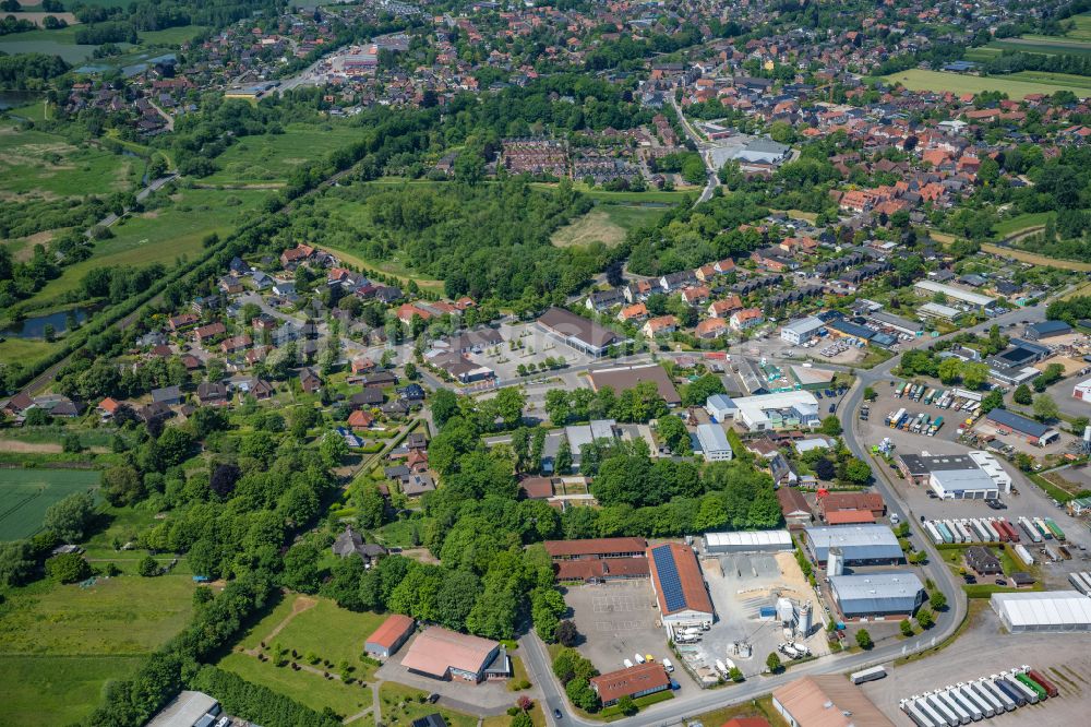 Horneburg aus der Vogelperspektive: Ortsansicht in Horneburg im Bundesland Niedersachsen, Deutschland