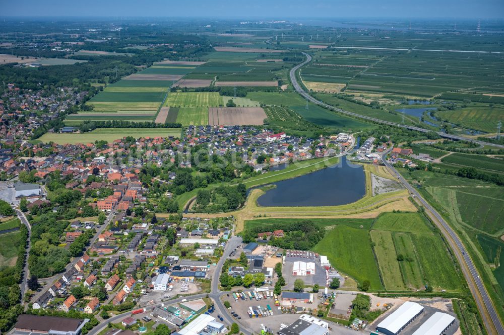 Horneburg von oben - Ortsansicht in Horneburg im Bundesland Niedersachsen, Deutschland