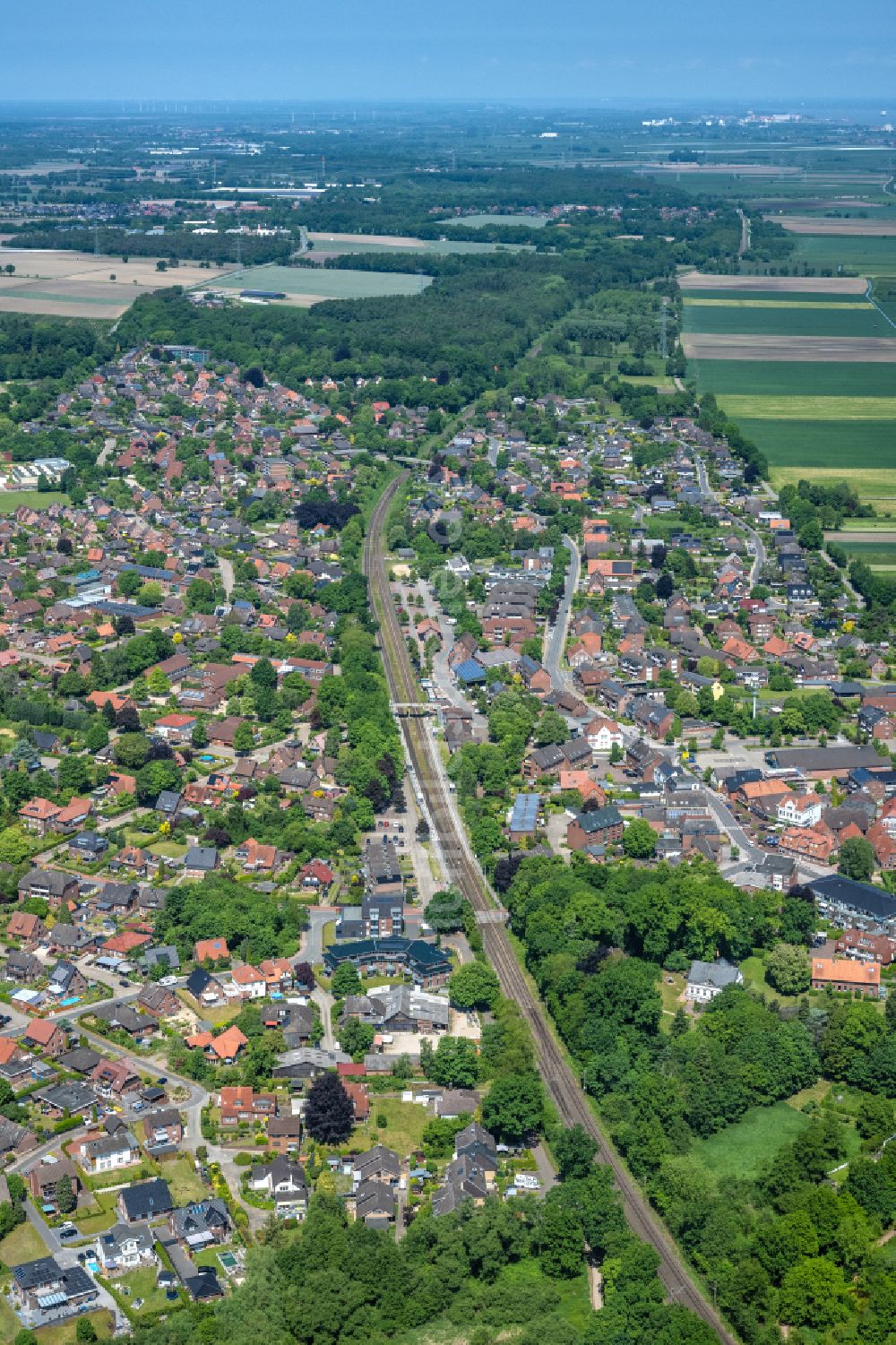 Luftbild Horneburg - Ortsansicht in Horneburg im Bundesland Niedersachsen, Deutschland