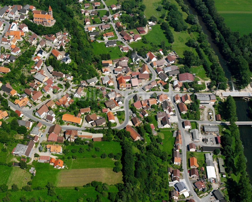 Luftaufnahme Hundersingen - Ortsansicht in Hundersingen im Bundesland Baden-Württemberg, Deutschland