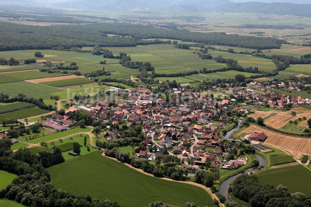 Luftbild Illhaeusern - Ortsansicht Illhaeusern im Elsass in Frankreich