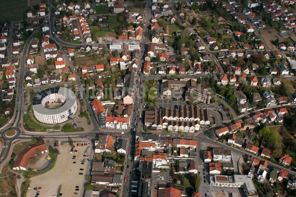 Luftaufnahme Ingelheim am Rhein - Ortsansicht von Ingelheim am Rhein im Bundesland Rheinland-Pfalz