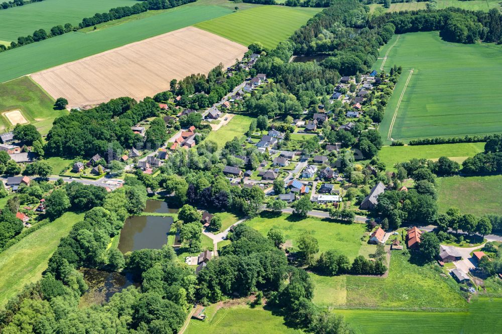 Harsefeld von oben - Ortsansicht Issendorf in Harsefeld im Bundesland Niedersachsen, Deutschland