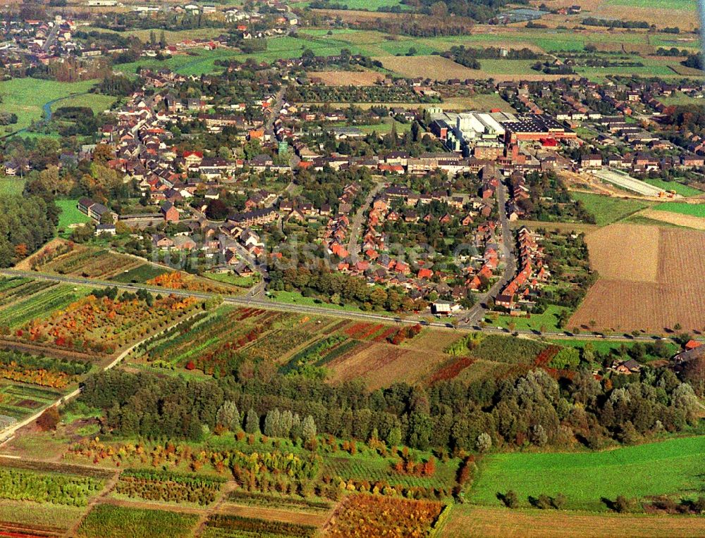 Luftaufnahme Issum - Ortsansicht in Issum im Bundesland Nordrhein-Westfalen