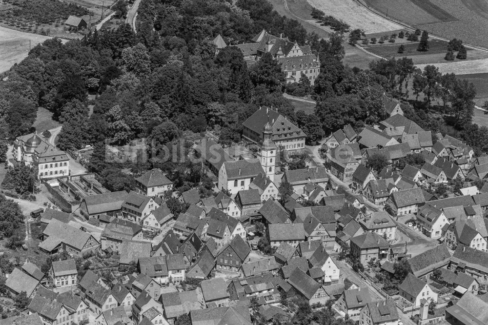 Luftaufnahme Jagsthausen - Ortsansicht in Jagsthausen im Bundesland Baden-Württemberg, Deutschland