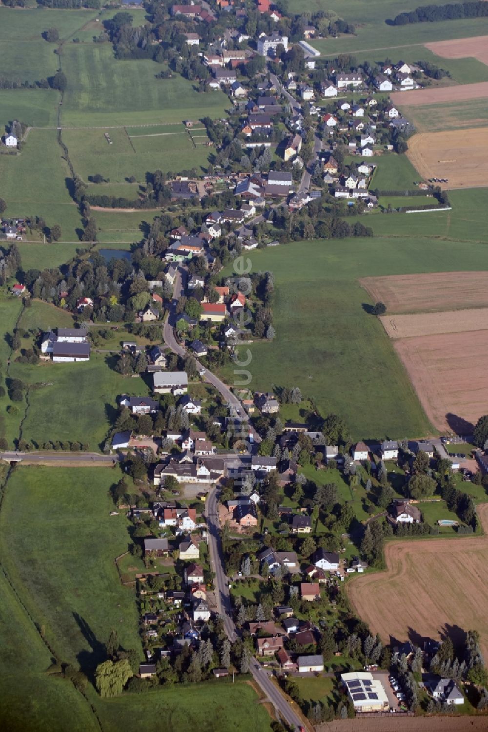 Jahnsdorf Erzgebirge von oben - Ortsansicht in Jahnsdorf Erzgebirge im Bundesland Sachsen