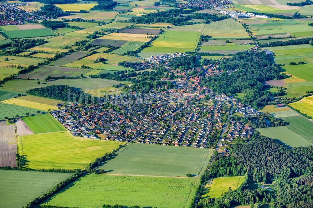 Jembke aus der Vogelperspektive: Ortsansicht in Jembke im Bundesland Niedersachsen, Deutschland