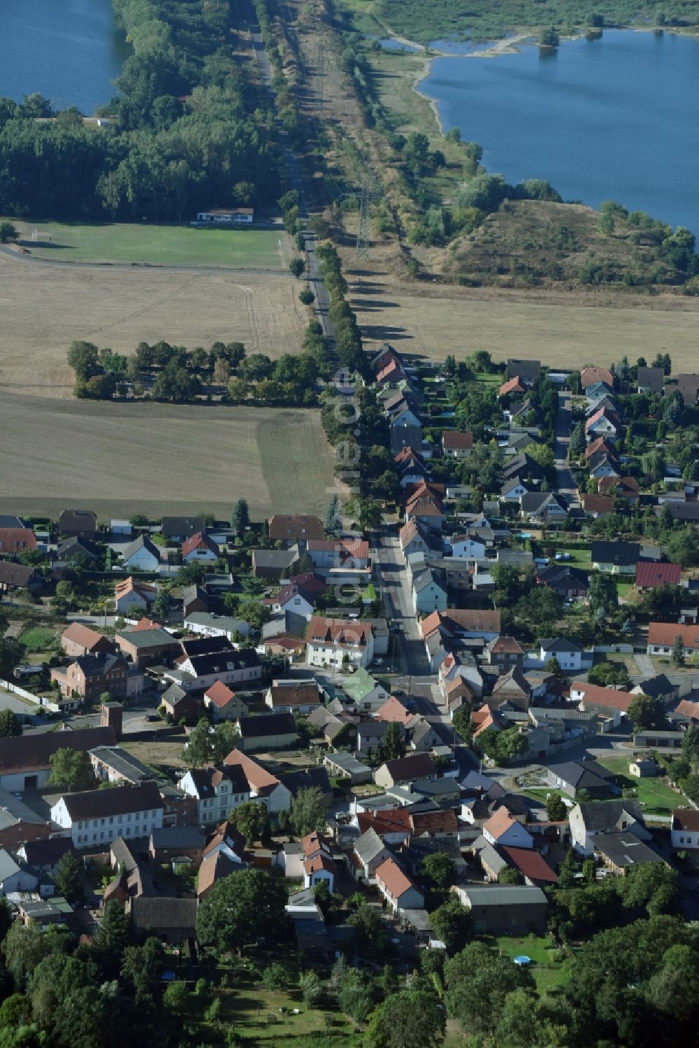 Jersleben von oben - Ortsansicht in Jersleben im Bundesland Sachsen-Anhalt