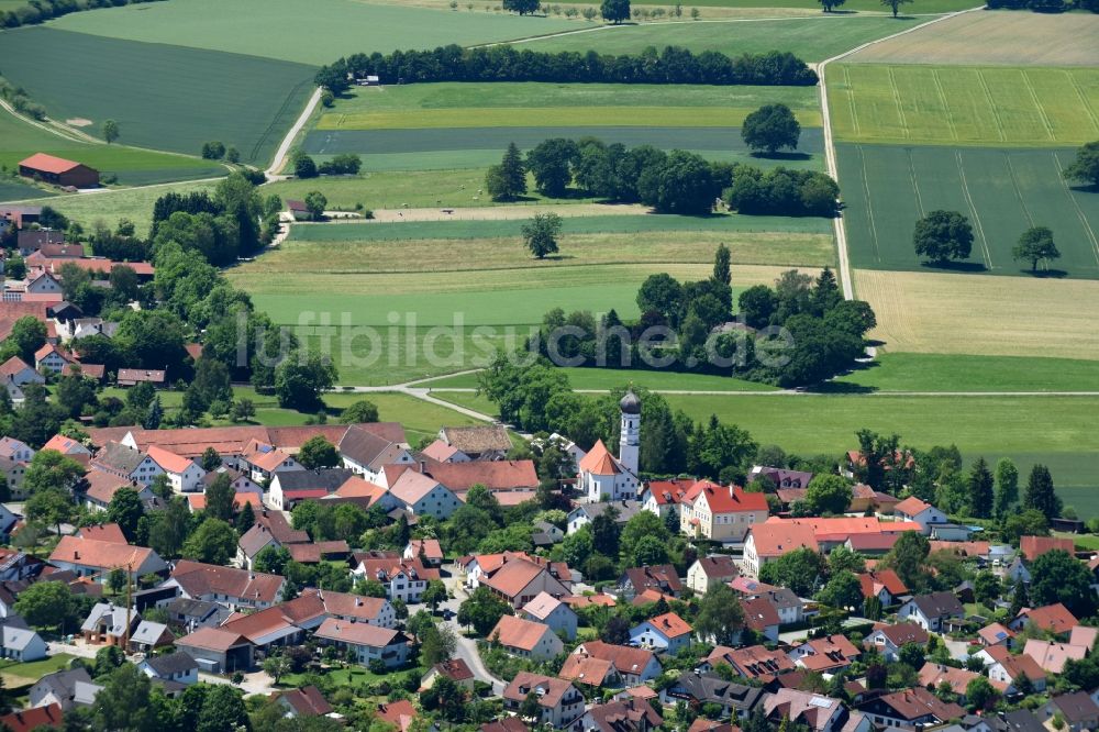 Jesenwang von oben - Ortsansicht in Jesenwang im Bundesland Bayern, Deutschland