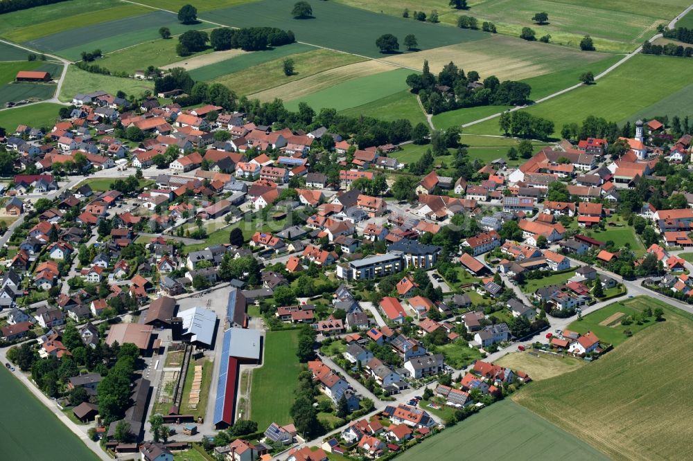 Jesenwang aus der Vogelperspektive: Ortsansicht in Jesenwang im Bundesland Bayern, Deutschland