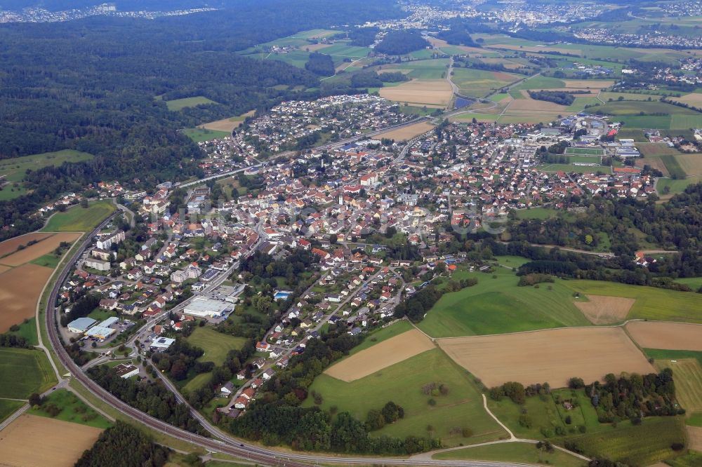 Luftaufnahme Jestetten - Ortsansicht in Jestetten im Bundesland Baden-Württemberg, Deutschland