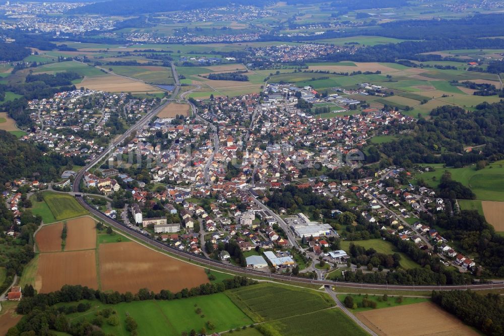 Jestetten von oben - Ortsansicht in Jestetten im Bundesland Baden-Württemberg, Deutschland