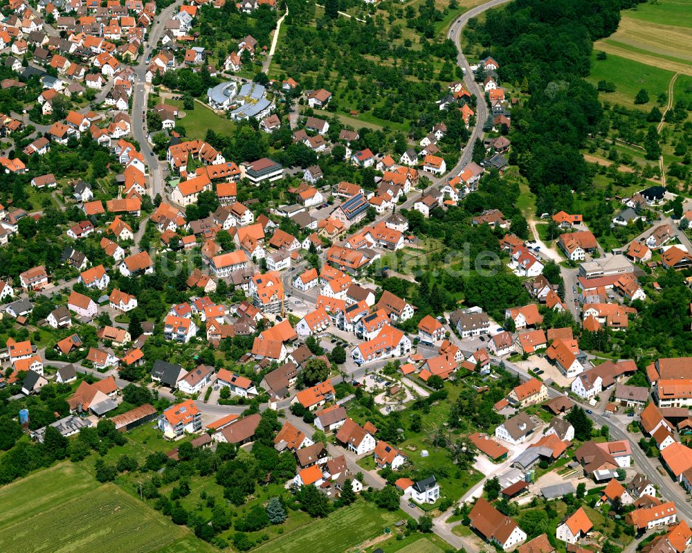 Jettenburg aus der Vogelperspektive: Ortsansicht in Jettenburg im Bundesland Baden-Württemberg, Deutschland