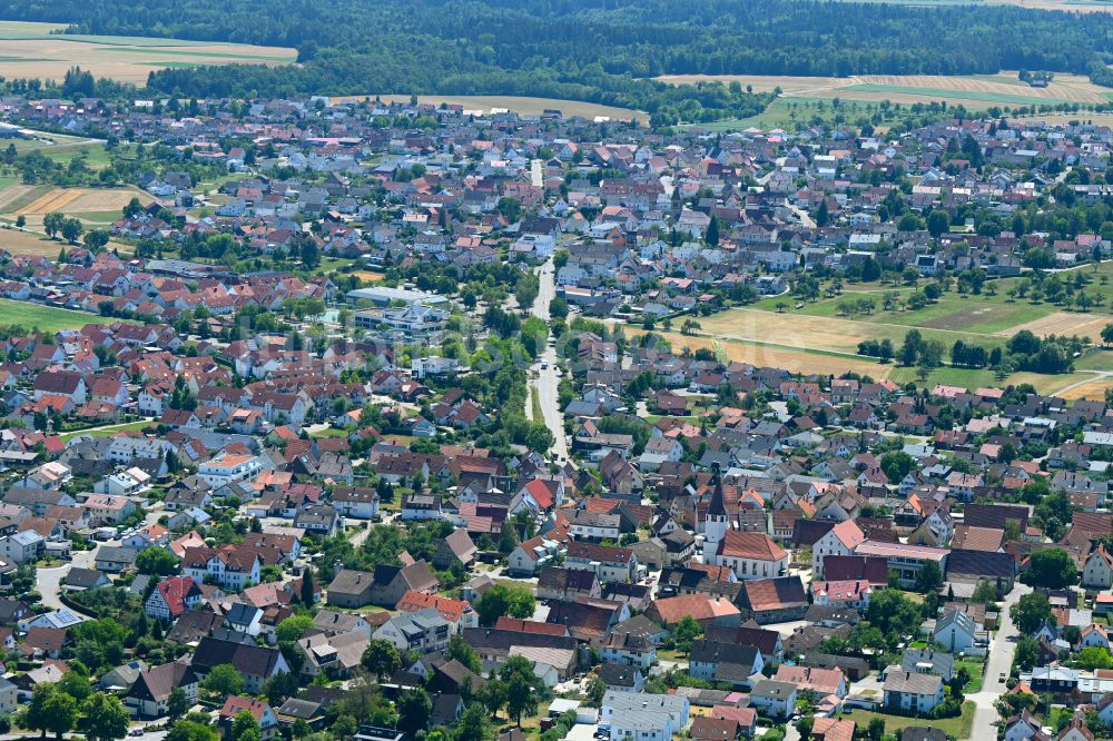 Luftbild Jettingen - Ortsansicht in Jettingen im Bundesland Baden-Württemberg, Deutschland