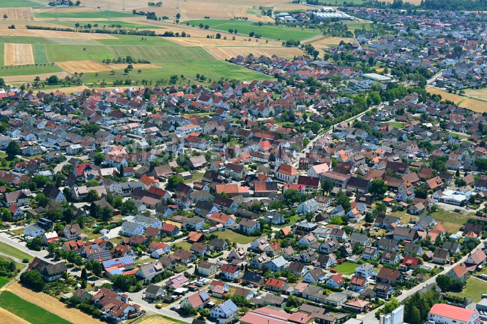 Jettingen aus der Vogelperspektive: Ortsansicht in Jettingen im Bundesland Baden-Württemberg, Deutschland