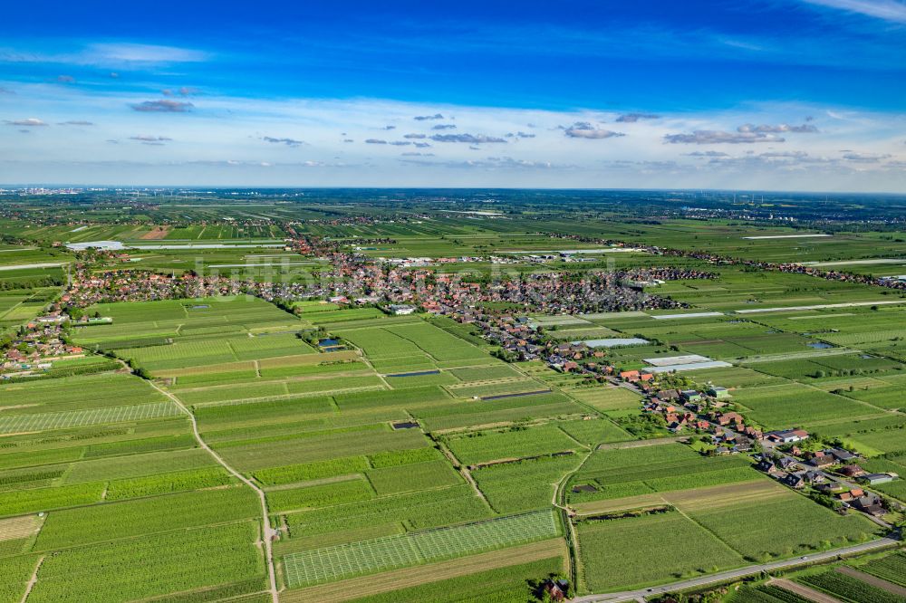 Luftaufnahme Jork - Ortsansicht Jork im Bundesland Niedersachsen, Deutschland