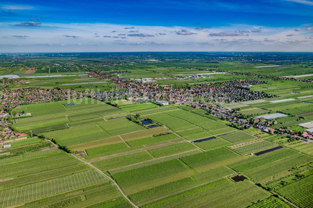 Jork von oben - Ortsansicht Jork im Bundesland Niedersachsen, Deutschland