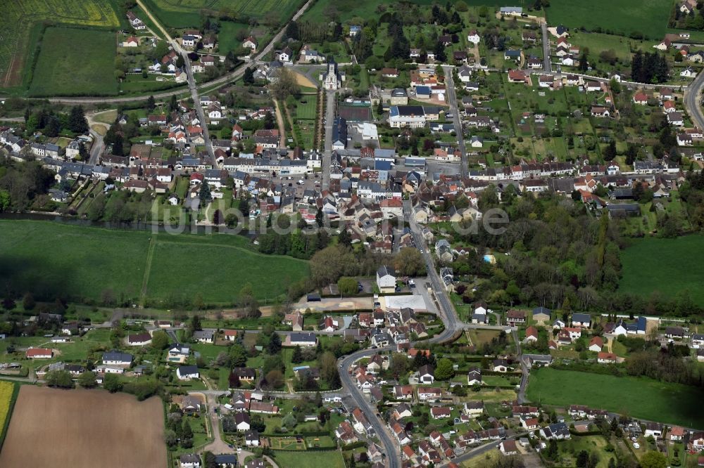 Luftbild Jouet-sur-l'Aubois - Ortsansicht in Jouet-sur-l'Aubois in Centre-Val de Loire, Frankreich