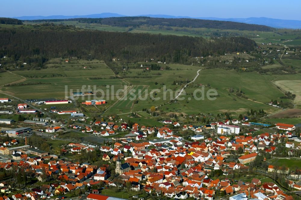 Kaltennordheim von oben - Ortsansicht in Kaltennordheim in der Rhön im Bundesland Thüringen, Deutschland