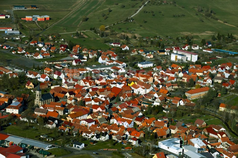 Kaltennordheim aus der Vogelperspektive: Ortsansicht in Kaltennordheim in der Rhön im Bundesland Thüringen, Deutschland