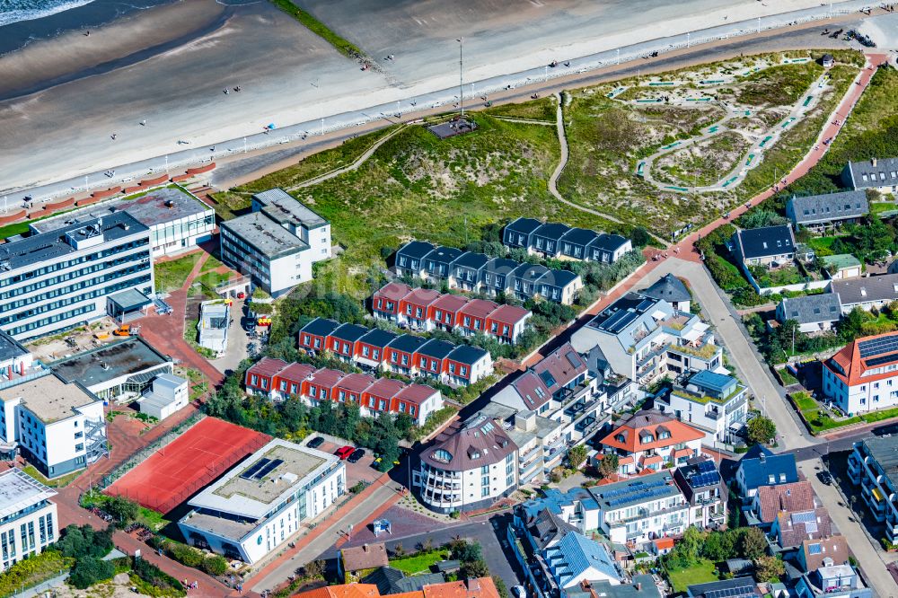 Norderney von oben - Ortsansicht des Kapitäns Viertel auf der Insel Norderney im Bundesland Niedersachsen, Deutschland