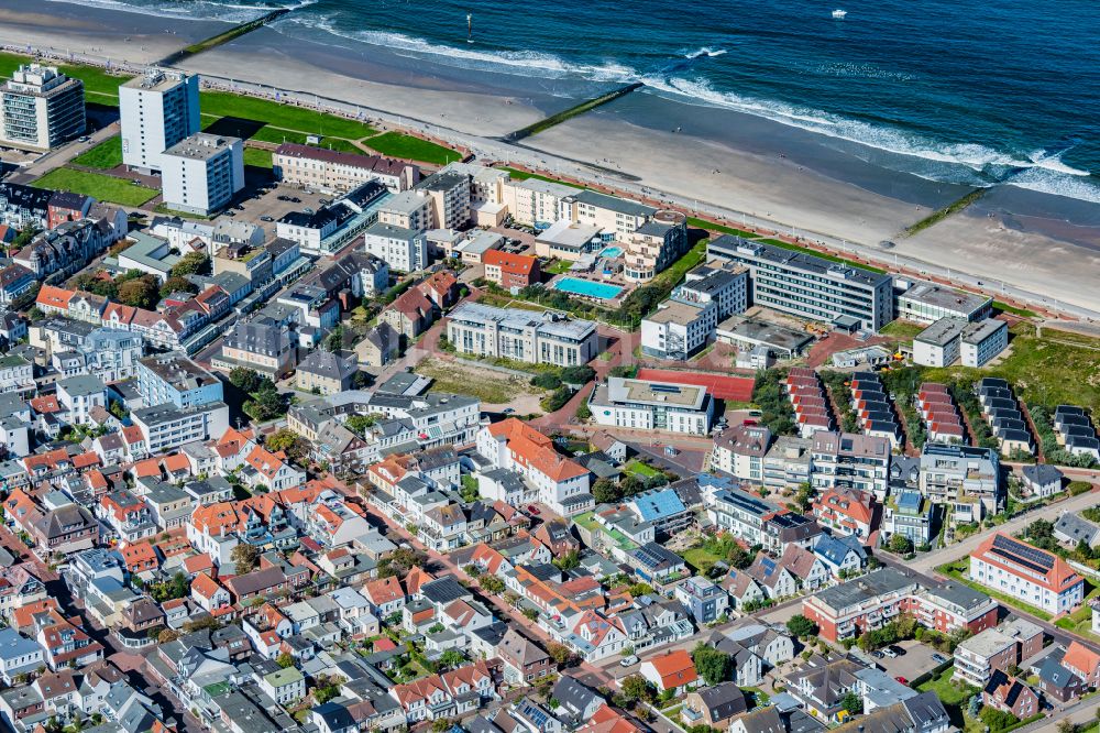 Norderney aus der Vogelperspektive: Ortsansicht des Kapitäns Viertel auf der Insel Norderney im Bundesland Niedersachsen, Deutschland