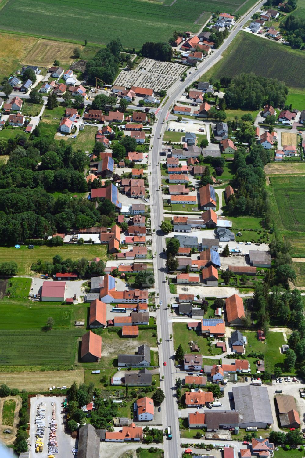 Luftaufnahme Karlshuld - Ortsansicht in Karlshuld im Bundesland Bayern, Deutschland