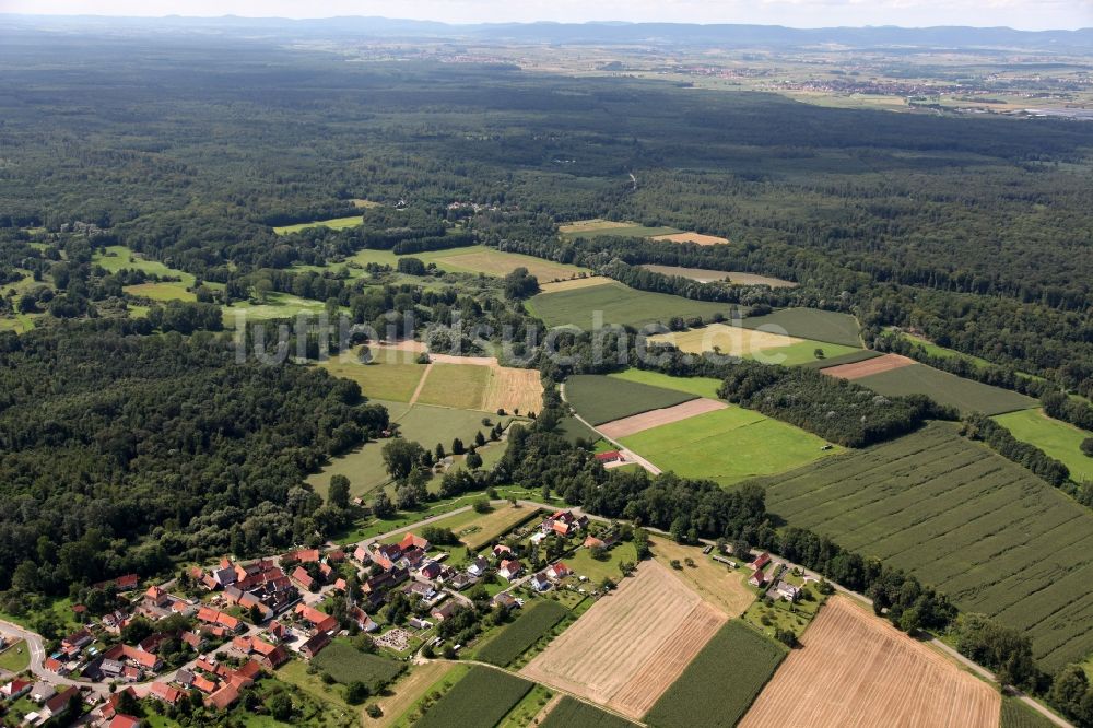 Kauffenheim von oben - Ortsansicht Kauffenheim im Elsass in Frankreich