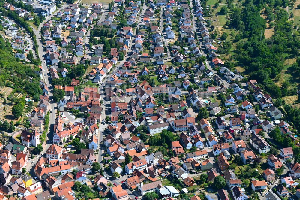 Keltern von oben - Ortsansicht in Keltern im Bundesland Baden-Württemberg, Deutschland