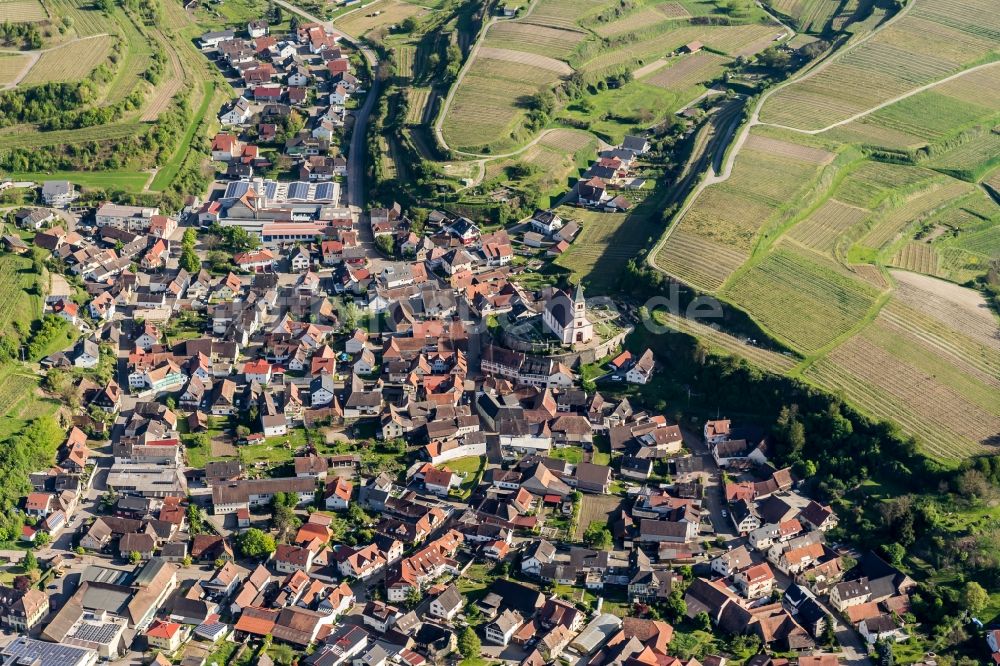 Luftaufnahme Kiechlinsbergen - Ortsansicht in Kiechlinsbergen im Bundesland Baden-Württemberg