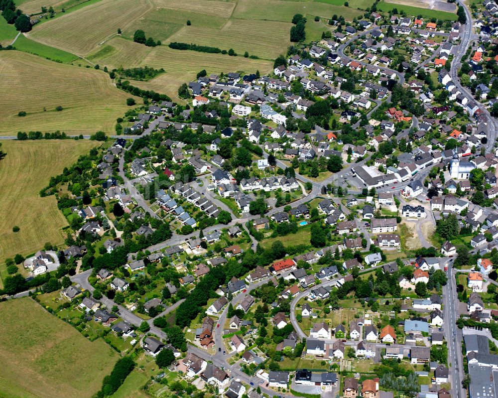 Kierspe von oben - Ortsansicht in Kierspe im Bundesland Nordrhein-Westfalen, Deutschland