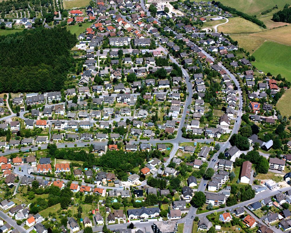 Kierspe von oben - Ortsansicht in Kierspe im Bundesland Nordrhein-Westfalen, Deutschland