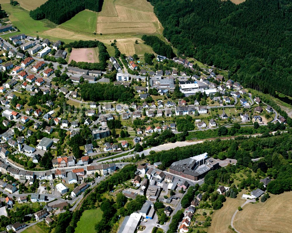 Luftaufnahme Kierspe - Ortsansicht in Kierspe im Bundesland Nordrhein-Westfalen, Deutschland