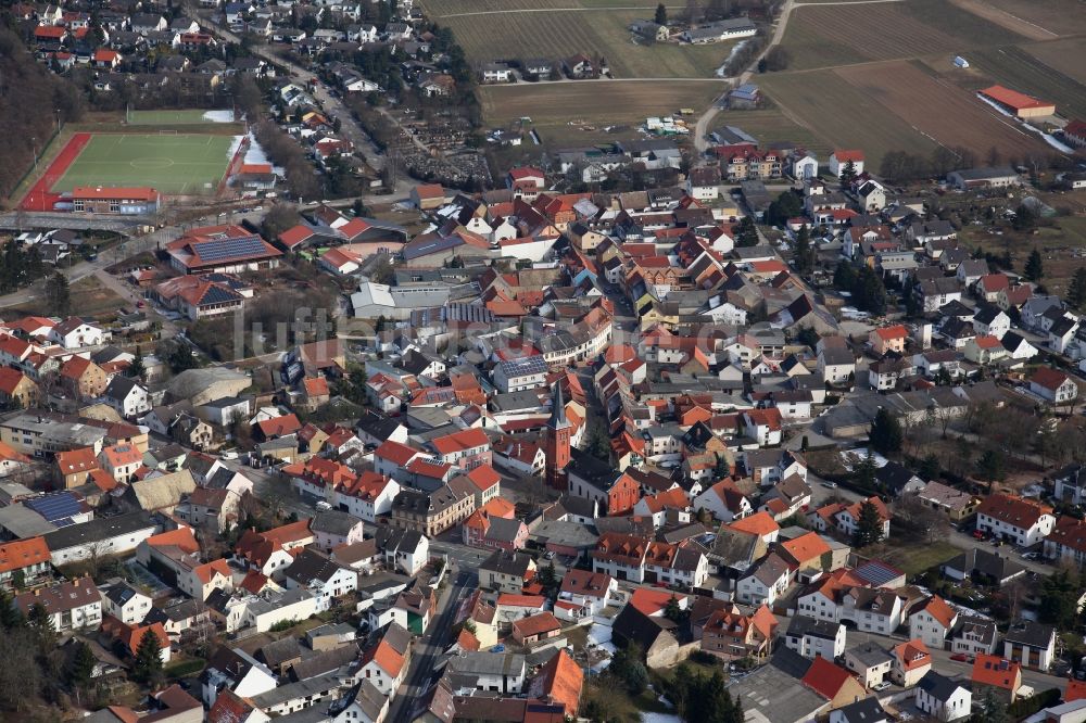 Luftbild Klein-Winternheim - Ortsansicht von Klein-Winternheim im Bundesland Rheinland-Pfalz