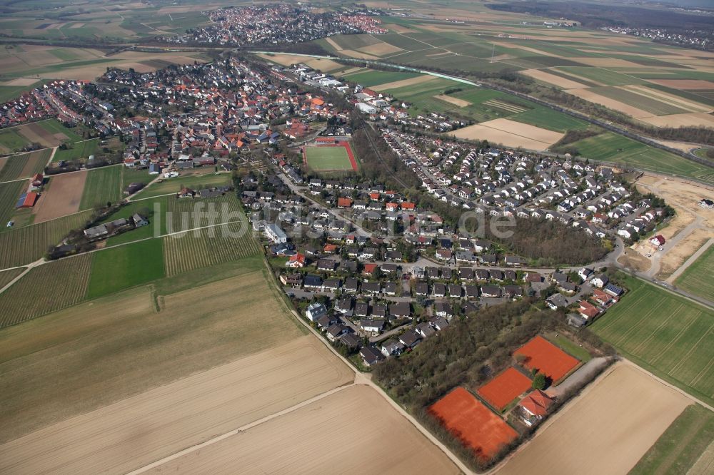 Klein-Winternheim von oben - Ortsansicht von Klein-Winternheim und Umgebung im Bundesland Rheinland-Pfalz