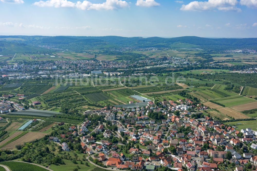 Kleinheppach von oben - Ortsansicht in Kleinheppach im Bundesland Baden-Württemberg