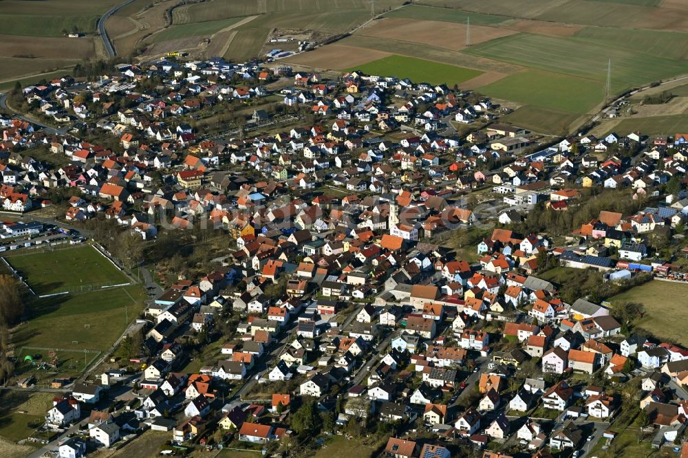 Luftbild Kleinrinderfeld - Ortsansicht in Kleinrinderfeld im Bundesland Bayern, Deutschland