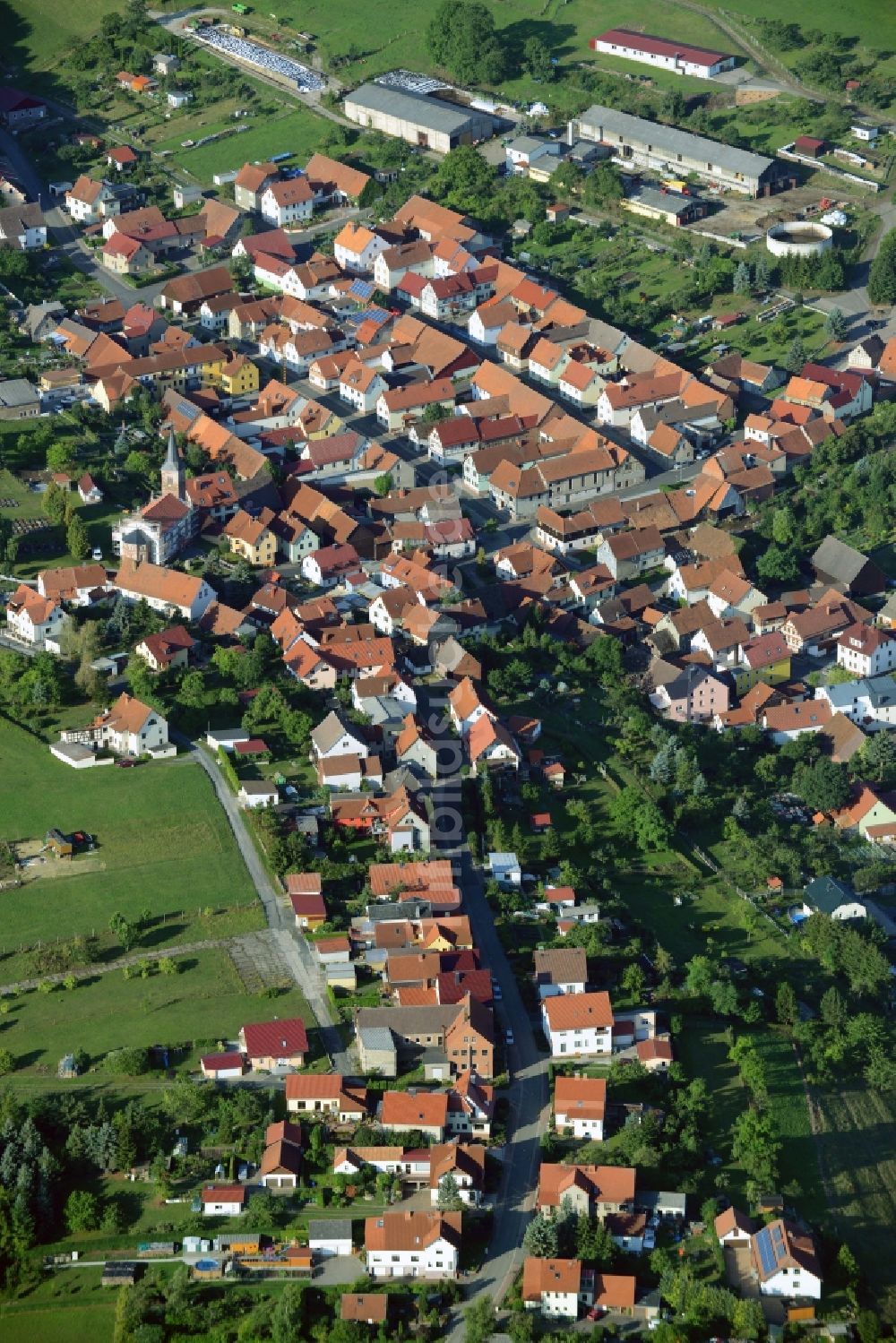 Klings von oben - Ortsansicht von Klings im Bundesland Thüringen