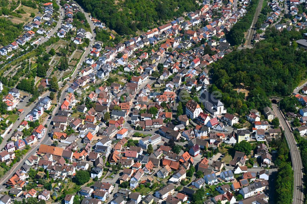 Kämpfelbach von oben - Ortsansicht in Kämpfelbach im Bundesland Baden-Württemberg, Deutschland