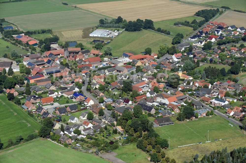 Luftaufnahme Knesebeck - Ortsansicht von Knesebeck im Bundesland Niedersachsen