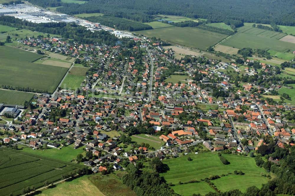 Knesebeck von oben - Ortsansicht von Knesebeck im Bundesland Niedersachsen