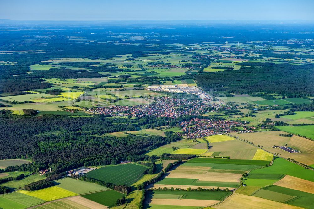 Luftaufnahme Knesebeck - Ortsansicht in Knesebeck im Bundesland Niedersachsen, Deutschland