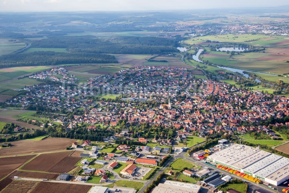 Luftbild Knetzgau - Ortsansicht in Knetzgau im Bundesland Bayern, Deutschland