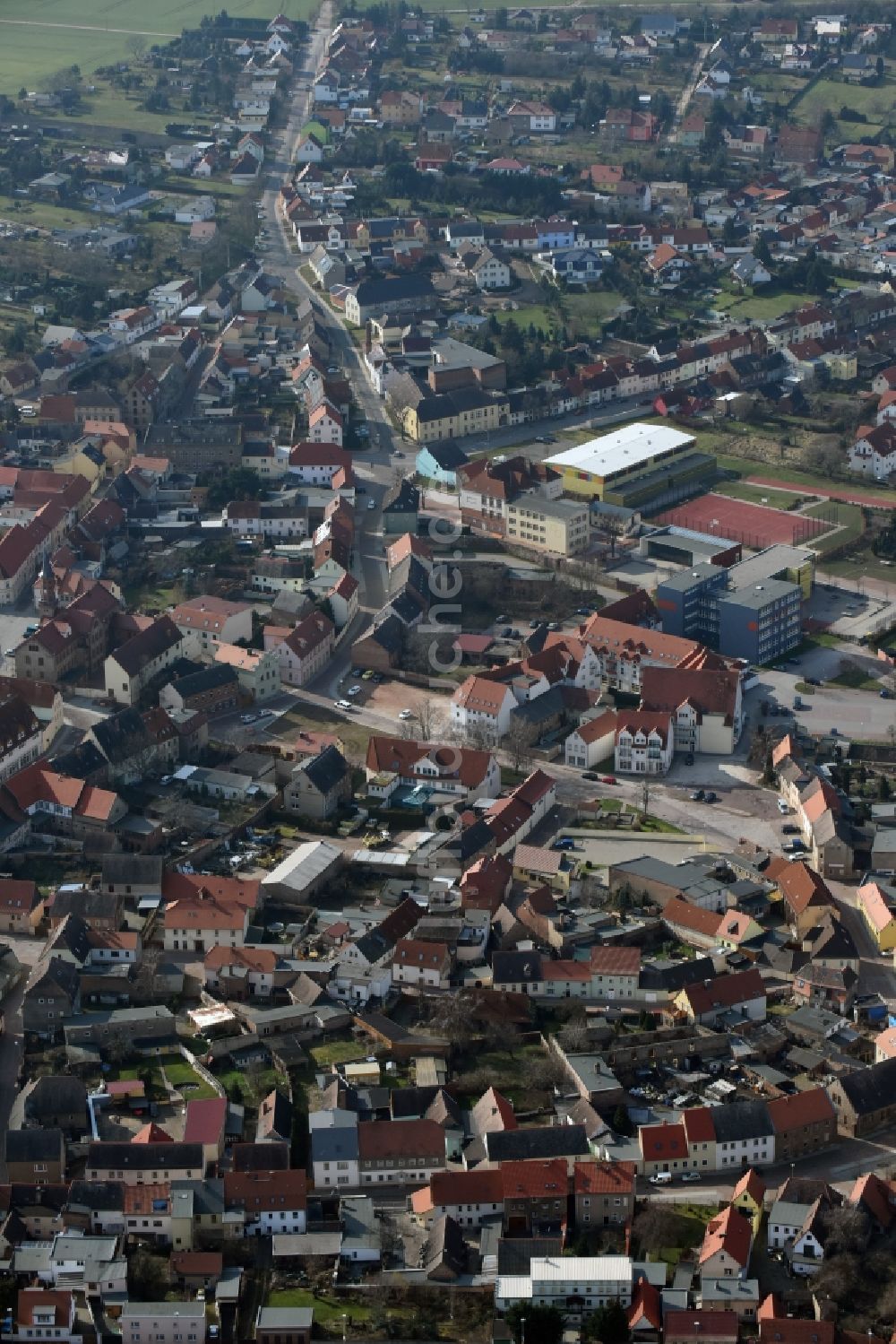 Könnern aus der Vogelperspektive: Ortsansicht in Könnern im Bundesland Sachsen-Anhalt